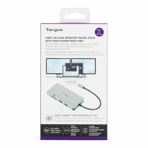 Best Buy USB-C DUAL HDMI 4K DOCKING STATION WITH 100W PD PASS-THRU - SILVER - Image 5