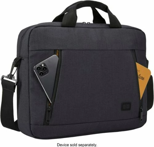 Best Buy ASHTON 14” LAPTOP ATTACHÉ BRIEFCASE WITH PADDED INTERIOR, ZIPPERED POCKET FOR ACCESSORIES, SHOULDER STRAP & HANDLES - Image 8