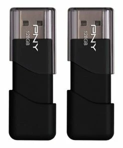 Best Buy ATTACHÉ 3 128GB USB 2.0 FLASH DRIVE, 2-PACK - BLACK