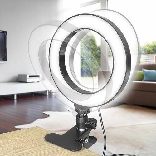 Best Buy STUDIO RING LIGHT WITH DESK CLAMP - BLACK - Image 4