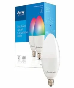 Best Buy WI-FI SMART LED CANDELABRA BULB (2-PACK) - FULL COLOR