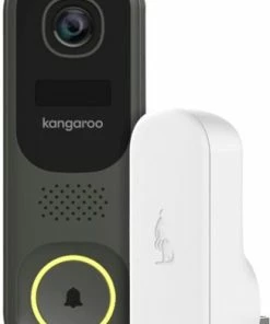 Best Buy SMART WI-FI VIDEO DOORBELL WITH CHIME - BLACK