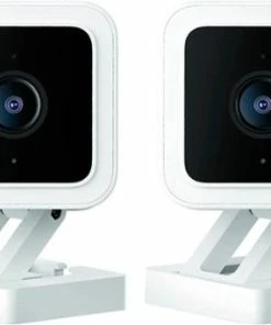 Best Buy CAM V3 WITH COLOR NIGHT VISION, 1080P HD INDOOR/OUTDOOR SECURITY CAMERA, ALEXA AND GOOGLE ASSISTANT, 2-PACK - WHITE