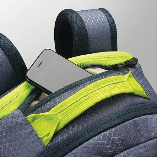 Best Buy LITMUS BACKPACK FOR 15.6 LAPTOP - GRAY BLUE/ NEON GREEN - Image 3