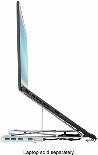 Best Buy PORTABLE LAPTOP STAND + INTEGRATED USB-A HUB - SILVER - Image 6