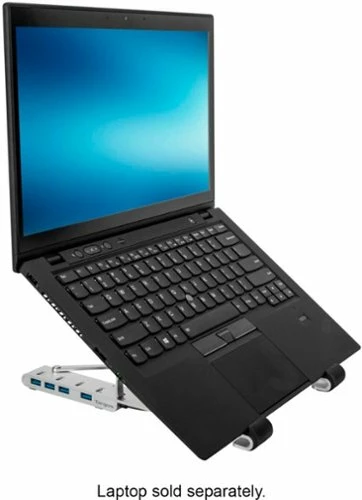 Best Buy PORTABLE LAPTOP STAND + INTEGRATED USB-A HUB - SILVER - Image 10