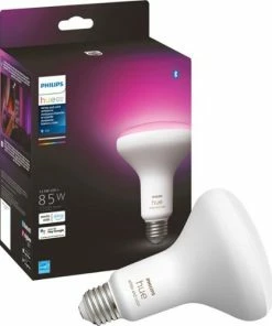 Best Buy HUE BR30 BLUETOOTH 85W SMART LED BULB - WHITE AND COLOR AMBIANCE