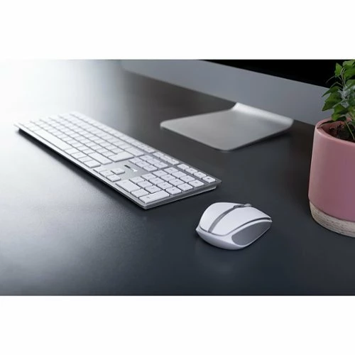 Best Buy DW 9100 SLIM FULLSIZE WIRELESS KEYBOARD AND MOUSE BUNDLE - WHITE/SILVER - Image 3