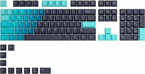 Best Buy GPBT DYE SUBLIMATED KEYCAPS 114 KEYCAP SET FOR 100% 85% 80% TKL 60% COMPACT 75% MECHANICAL KEYBOARDS - ICE