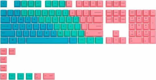 Best Buy GPBT DYE SUBLIMATED KEYCAPS 114 KEYCAP SET FOR 100% 85% 80% TKL 60% COMPACT 75% MECHANICAL KEYBOARDS - PASTEL
