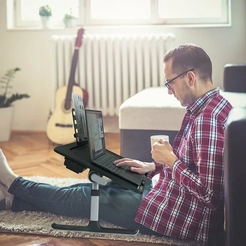 Best Buy ADJUSTABLE NON-SLIP LAPTOP STAND/TABLE WITH DRAWER AND TABLET HOLDER - Image 4