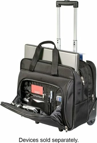 Best Buy METRO ROLLING LAPTOP CASE FOR 15.4 LAPTOP - BLACK - Image 2