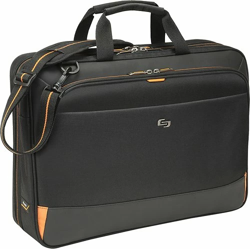 Best Buy URBAN ULTRA PORTFOLIO LAPTOP BRIEFCASE FOR 17.3 LAPTOP - BLACK/ORANGE