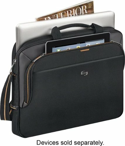 Best Buy URBAN LAPTOP BRIEFCASE FOR 15.6 LAPTOP - BLACK/ORANGE - Image 4